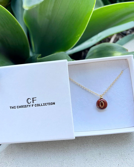 Modern Stone Charm Necklace - thechristyfcollection