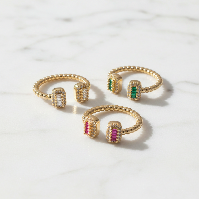 Beaded Gemstone Ring