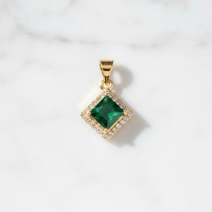 Emerald Diamond Charm