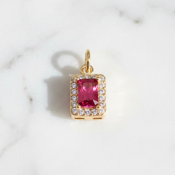 Fuschia Gemstone Charm