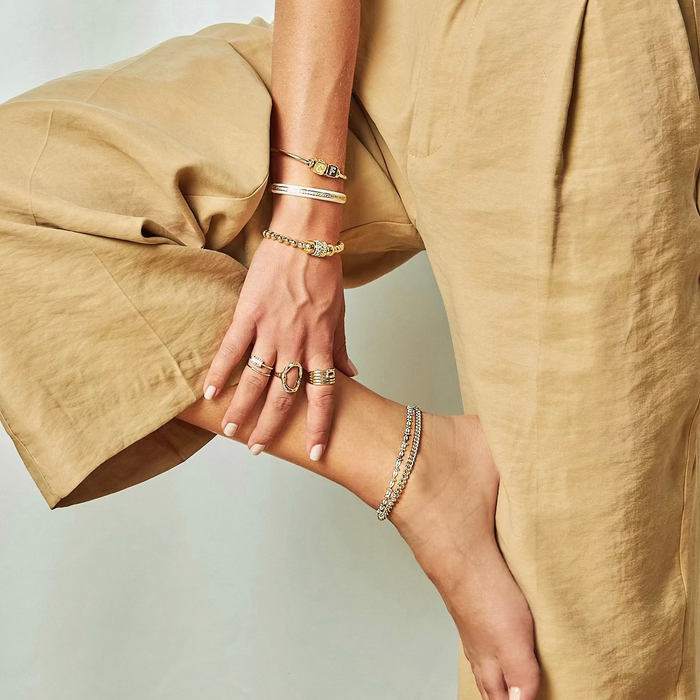 Shades of White Anklet