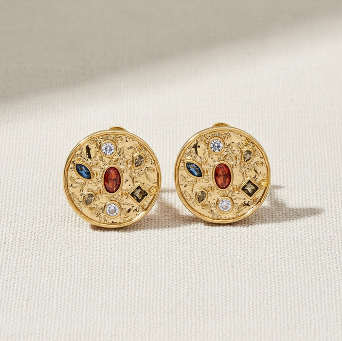Jeweled Coin Studs