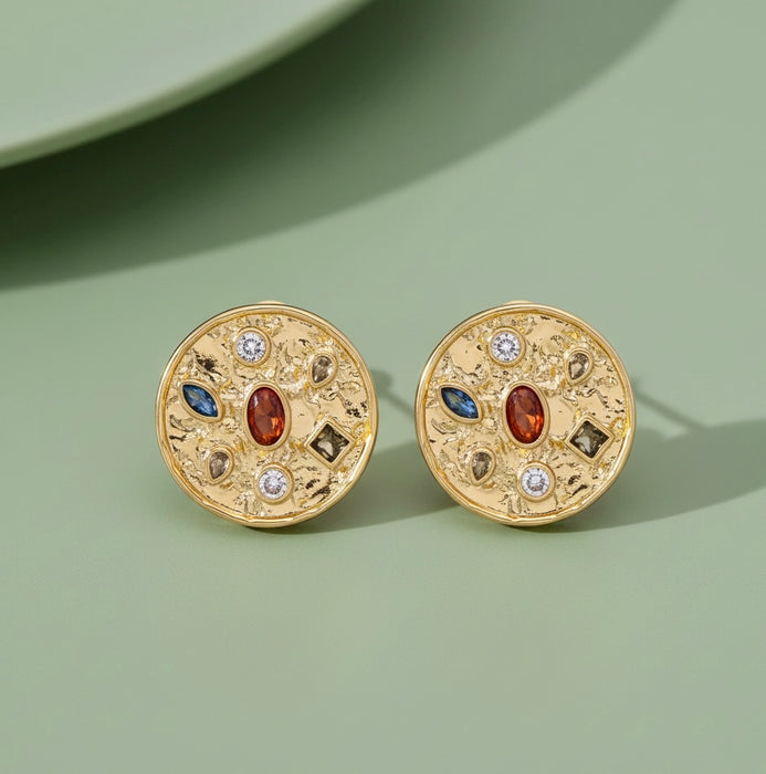 Jeweled Coin Studs
