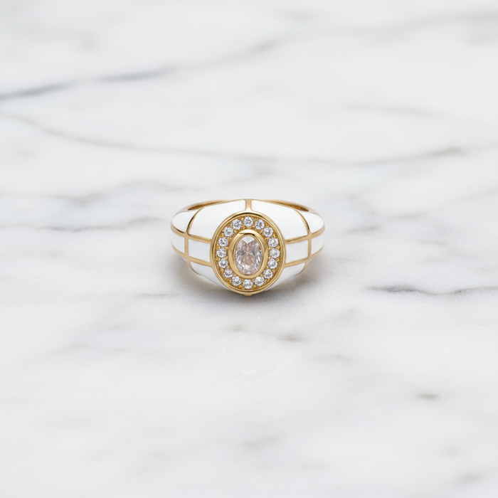 Midcentury Enamel Ring