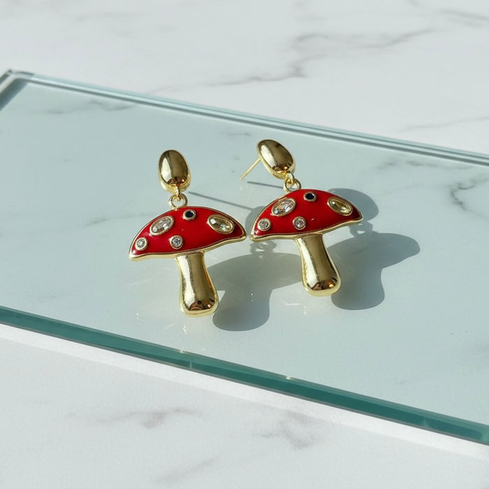 Mushroom Disco Dangles