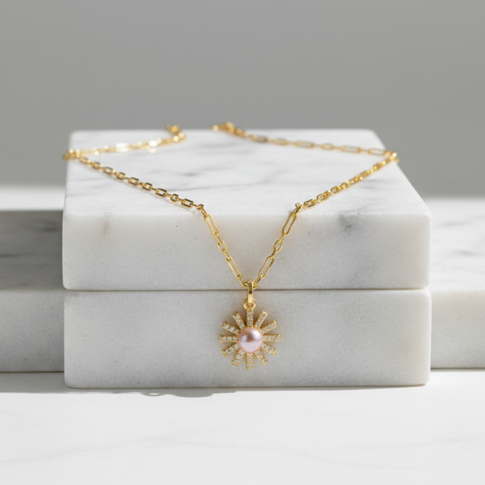 Pearly Pink Sunburst