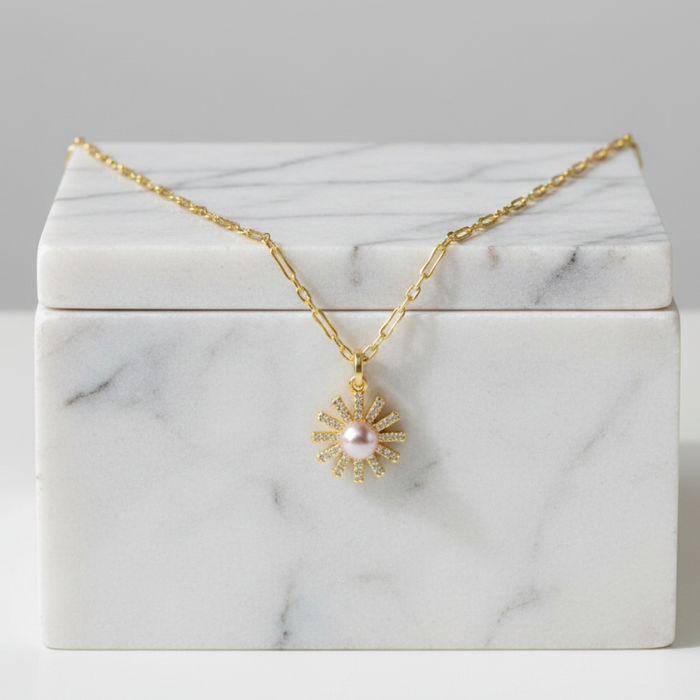 Pearly Pink Sunburst
