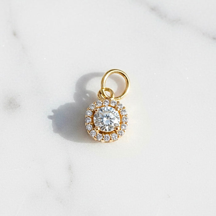 Round Diamond Charm