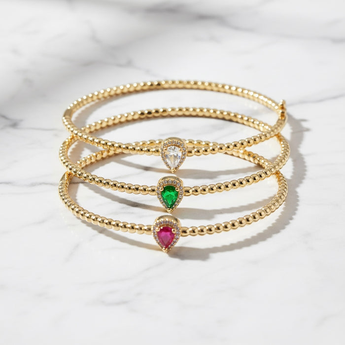 Teardrop Gemstone Rope Bracelets