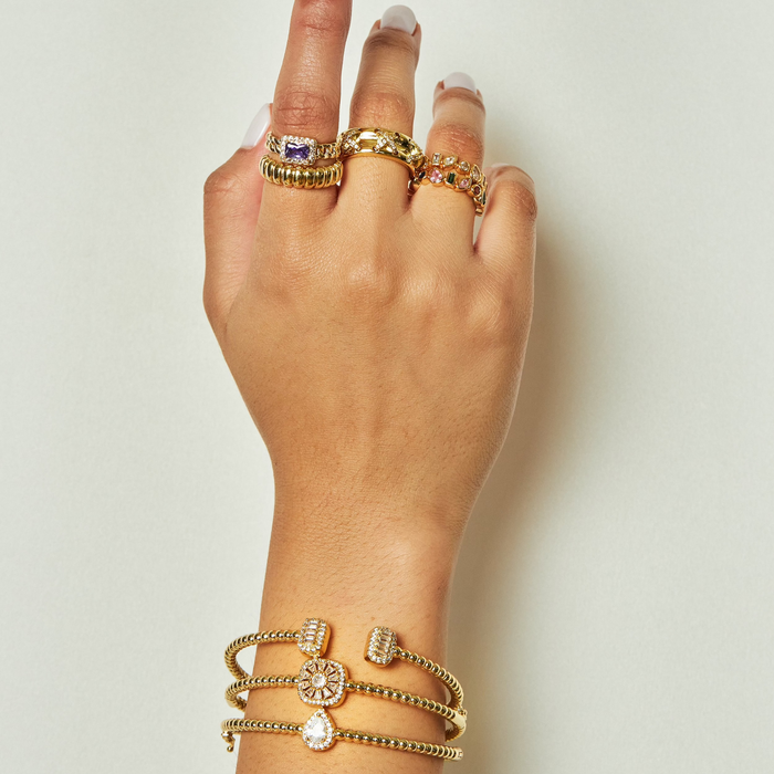 Teardrop Gemstone Rope Bracelets