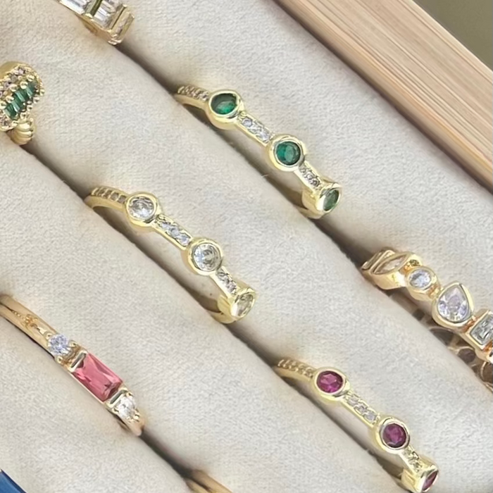 Triple Diamond Detail Ring