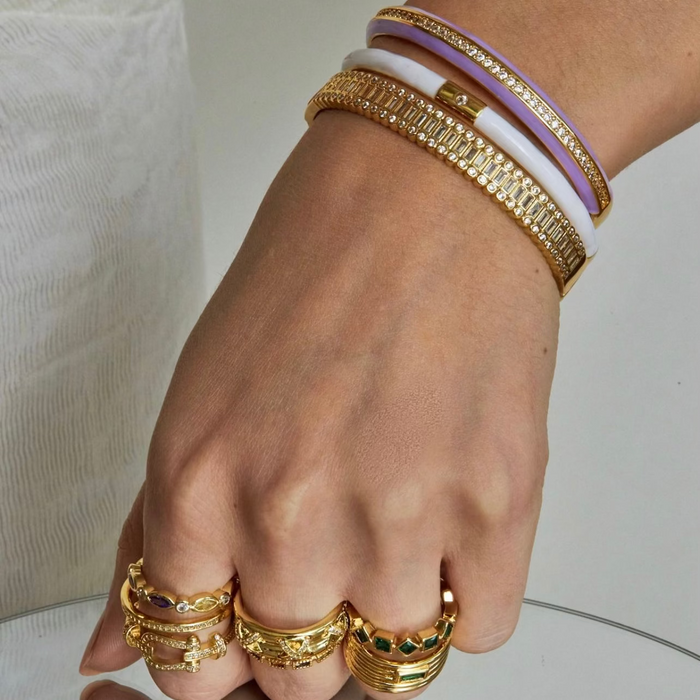 Enamel Cuff Bracelet
