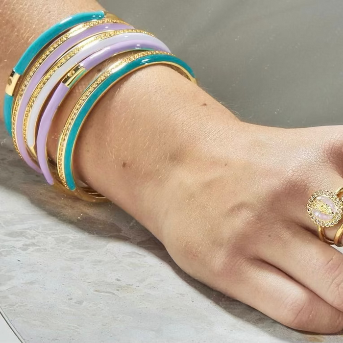 Enamel Cuff Bracelet