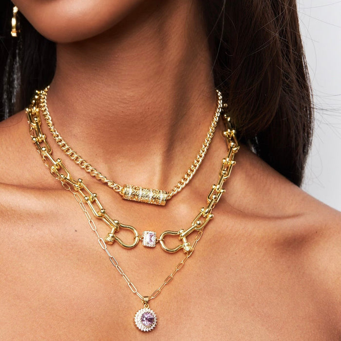 Horseshoe Link Necklace - thechristyfcollection