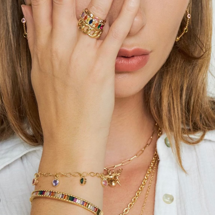Rainbow Baguette Bracelet