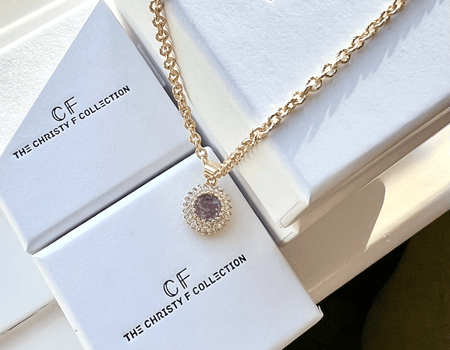 Lavender and Diamond Gemstone - thechristyfcollection