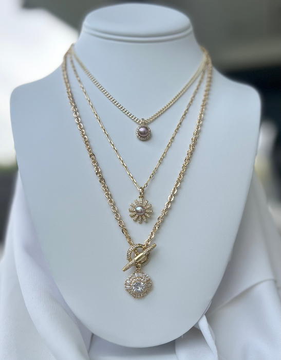 Pretty in Pink Pearl Drop Stack