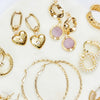 Gold Heart Earring Drops - thechristyfcollection
