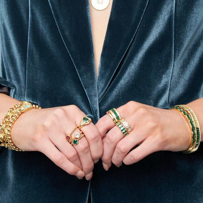 Emerald Ombre Bangle - thechristyfcollection