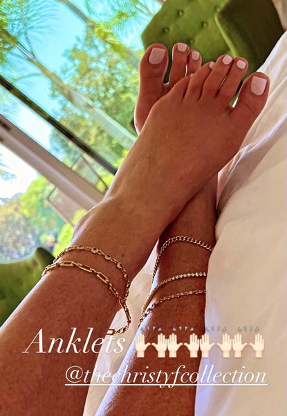 Shades of White Anklet
