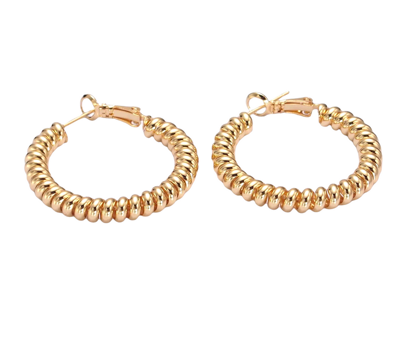 Twisted Gold Hoops