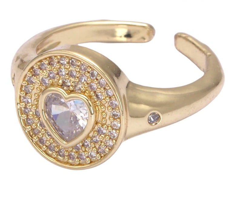 Signet Heart Ring