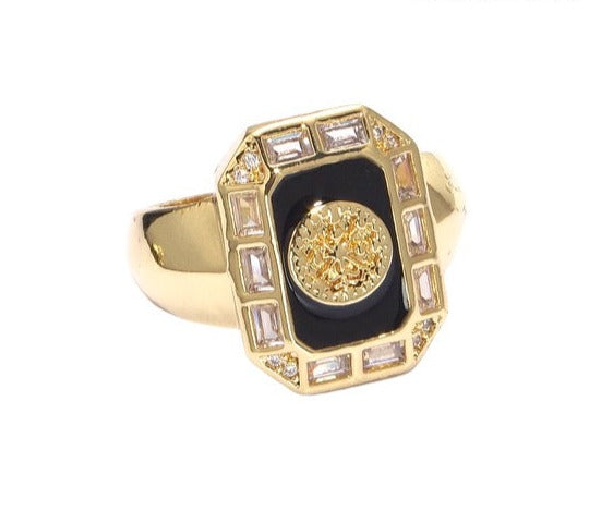 Rectangle Medallion Ring