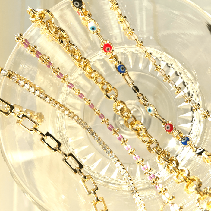 Shades of White Anklet - thechristyfcollection