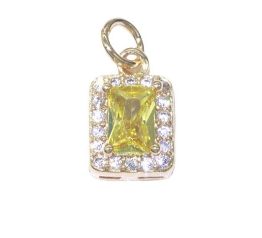 Yellow Gemstone Charm