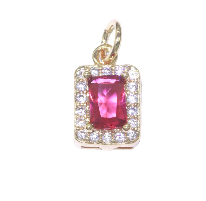 Fuschia Gemstone Charm