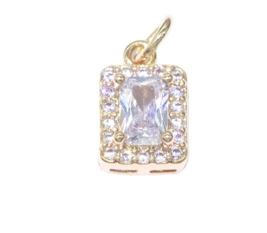 Clear Gemstone Charm