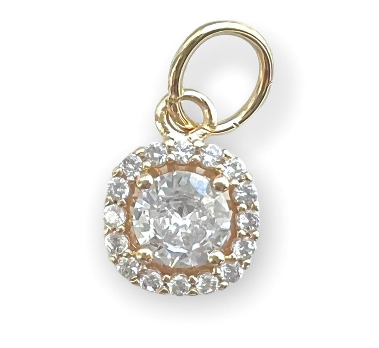 Round Diamond Charm