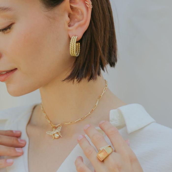 Peachy Power Ring - thechristyfcollection
