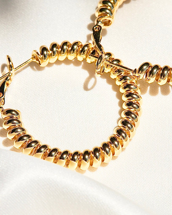 Twisted Gold Hoops