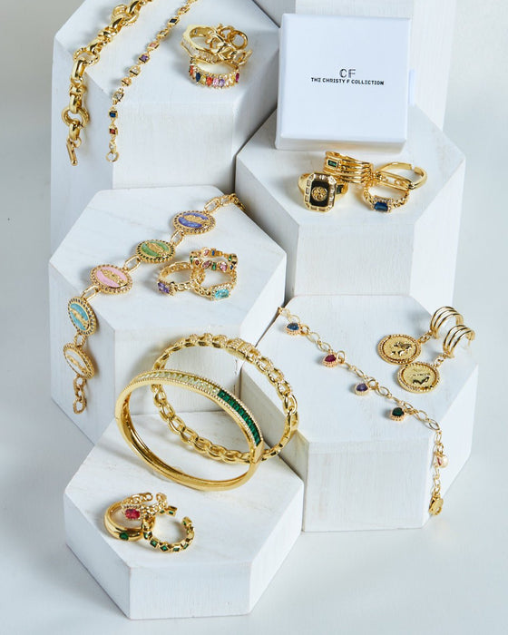 Emerald Ombre Bangle - thechristyfcollection