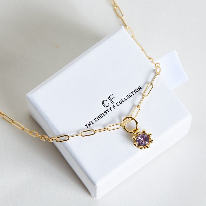 Lavender Crown Necklace - thechristyfcollection