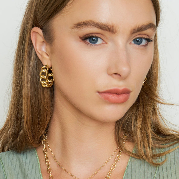 Chain Link Hoops - thechristyfcollection