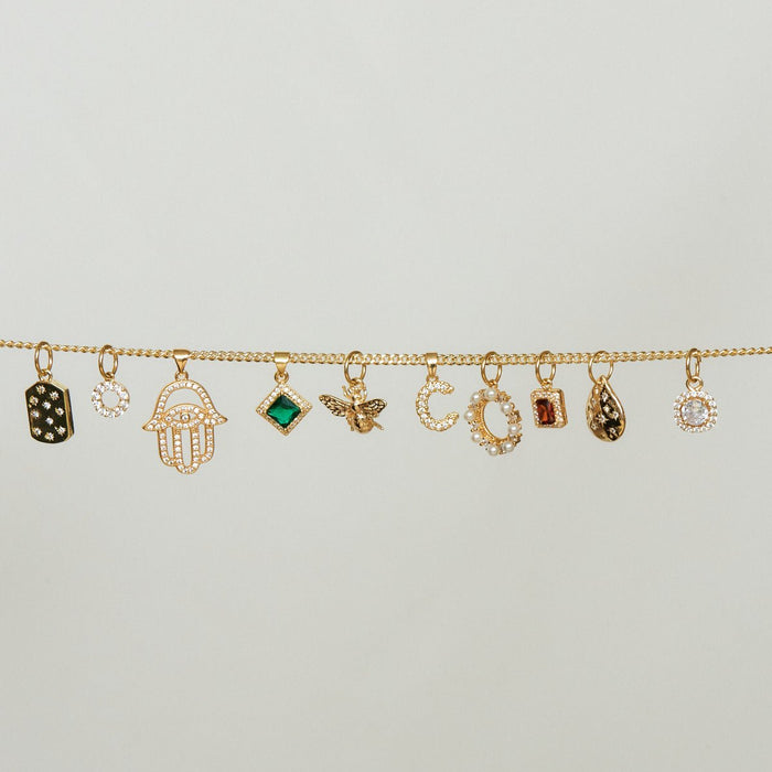 Emerald Diamond Charm - thechristyfcollection