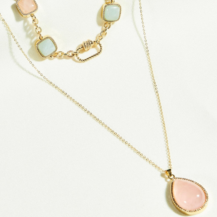 Rose Quartz Pendant - thechristyfcollection