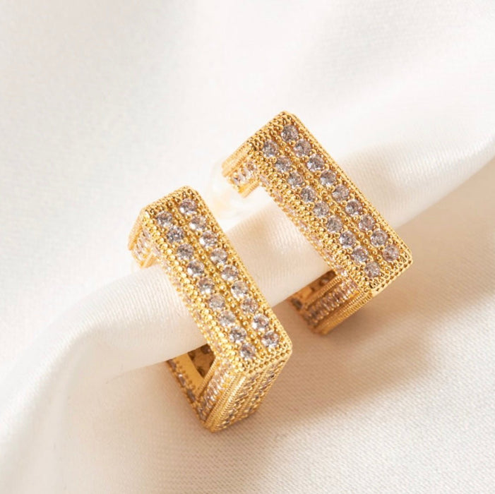 Hip to be Square Hoops - thechristyfcollection